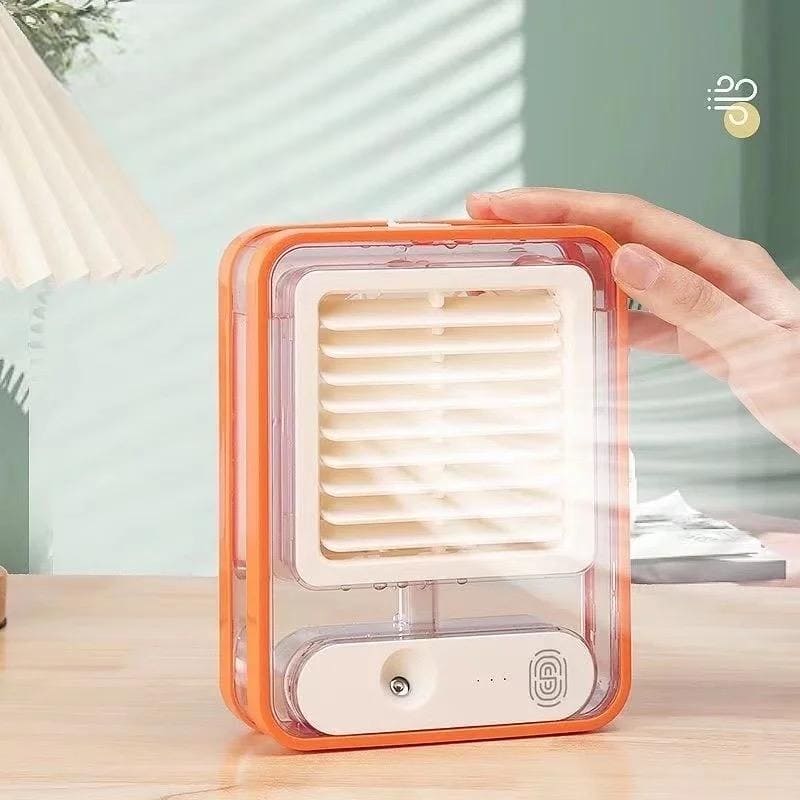 Portable Desktop Air Conditioner, USB Mini Air Cooler Fan, Water Cooling Fan, 500 ml Water Tank USB Personal Cooler, Quiet Mini Desktop Cooling Fan for Indoor Outdoor, Personal Humidifying Air Fan, Air Cooler Desk Fan for Office Kitchen Home Portable Desktop Air Conditioner, USB Mini Air Cooler Fan, Water Cooling Fan, 500 ml Water Tank USB Personal Cooler, Quiet Mini Desktop Cooling Fan for Indoor Outdoor, Personal Humidifying Air Fan, Air Cooler Desk Fan for Office Kitchen Home